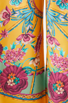 Floral-Print Wide-Leg Silk Palazzo Pants